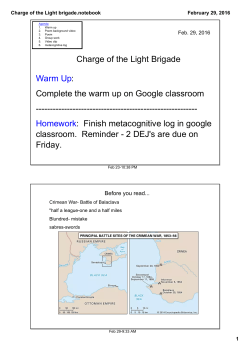 Charge of the Light brigade.notebook