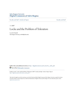 Locke and the Problem of Toleration