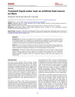 MARS Transient liquid water near an artificial heat source on Mars
