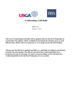 Conforming Golf Balls