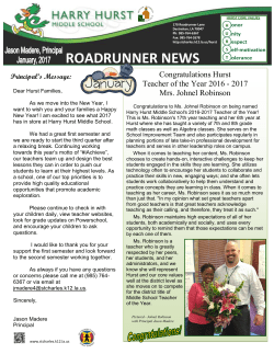 HMS_JANUARY 2017 - St. Charles Parish Public Schools