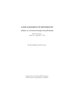 a new alignment of movements? - Heinrich-B&ouml;ll