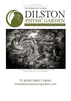 THE HERBOLOGY HOUSE Dilston Physic Garden is a registered