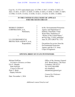 Case No. 15-3751 - US Senate Committee on Environment and