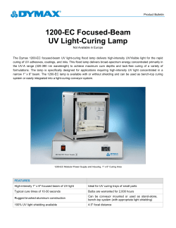 1200-EC Focused-Beam UV Light-Curing Flood Lamp Product Bulletin