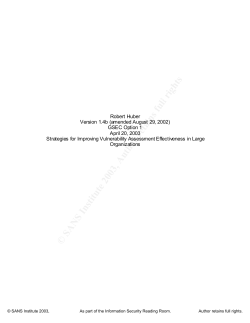 SANS Institute 2003, Author retains full rights