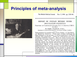 Meta-analysis&hellip;..