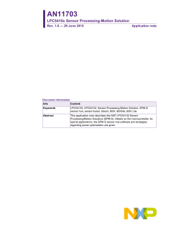 AN11703 LPC5410x Sensor Processing-Motion Solution