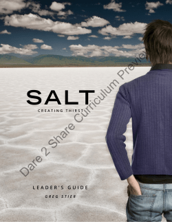 Salt leaders Guide - MS.LA Youth Alive
