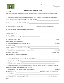 Webquest- The Beagle has landed