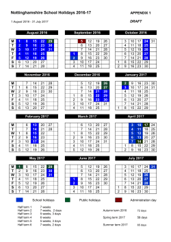 Approval of school holiday and term time dates for LA maintained