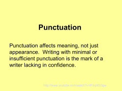 Punctuation - University of Wyoming