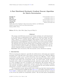 A Fast Distributed Stochastic Gradient Descent Algorithm for Matrix