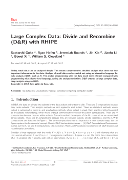 Large Complex Data: Divide and Recombine