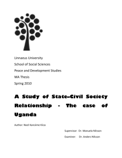 A Study of State&ndash;Civil Society Relationship - The case