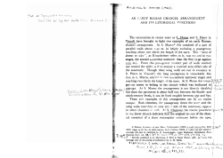 AN I:.\RLY ROMAN CHAXCEL ARRASGElIEST AND ITS