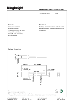 2mmx5mm RECTANGULAR SOLID LAMP Features