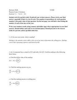 7.4, 8.1 – 8.4 Include work for partial credit. Proofread your