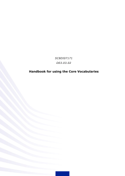 Core Vocabularies Handbook - Joinup.eu