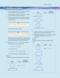 problems and projects