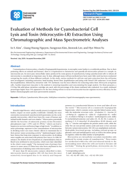 Evaluation of Methods for Cyanobacterial Cell Lysis and Toxin