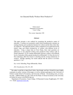 Are Educated Really Workers More Productive?