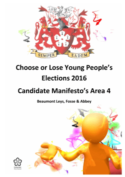 Choose or Lose Young People`s Elections 2016 Candidate