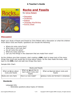 Teacher`s Guide for Rocks and Fossils, a Kingfisher Young