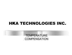 HKA Temperature Compensation