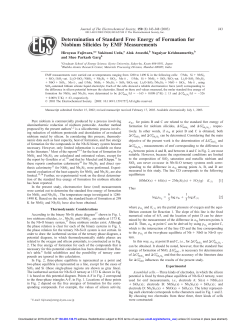 Determination of Standard Free Energy of Formation for