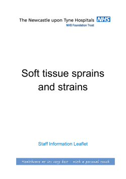 Soft tissue sprains and strains
