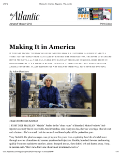 Making It in America - Career Ladders Project