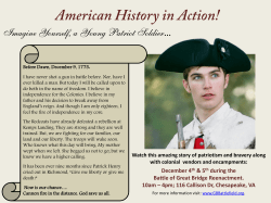 Imagine Yourself, a Young Patriot Soldier&hellip;