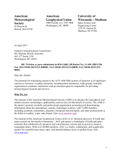 American Meteorological Society American Geophysical Union