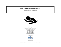 2008 sleep in america poll - National Sleep Foundation