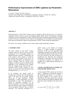 Performance improvement of OWC systems by Parametric Resonance.