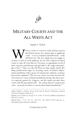 Military Courts and the All Writs Act