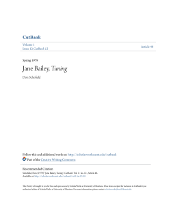 Jane Bailey, Tuning - ScholarWorks @ UMT