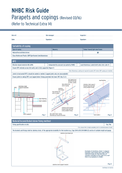 NHBC Risk Guide Parapets and copings (Revised 03/16)