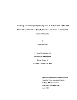 Leadership and participatory development in post-reform (2001