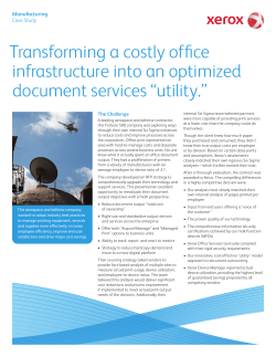 Lean Six Sigma Renews Aerospace Defense &ndash; Case Study