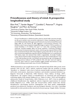 Friendlessness and theory of mind: A