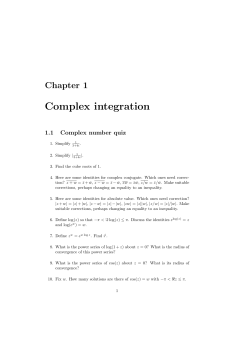 Complex integration