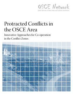 Protracted Conflicts in the OSCE Area: Innovative Approaches for