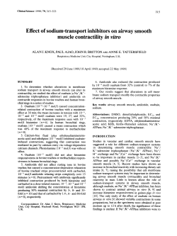 Effect of Sodium-Transport Inhibitors on Airway Smooth Muscle
