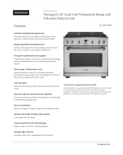 Monogram 36" Dual-Fuel Professional Range with 6 Burners