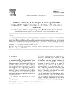 Enhanced sensitivity in the analysis of trace - CID-CSIC