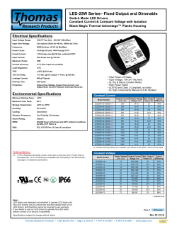 LED-25W Series&ndash; Fixed Output and Dimmable
