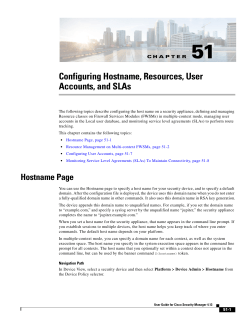 Monitoring Service Level Agreements (SLAs)