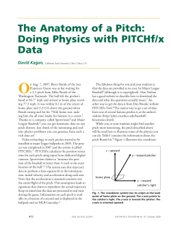 The Anatomy of a Pitch: Doing Physics with PITCHf/x Data